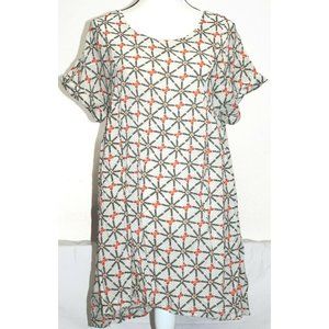 Free People Ivory Geometric Flower Dress Size S